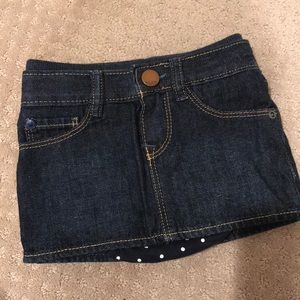 Baby Gap Girl Jean Skirt with Polka Dot bloomers